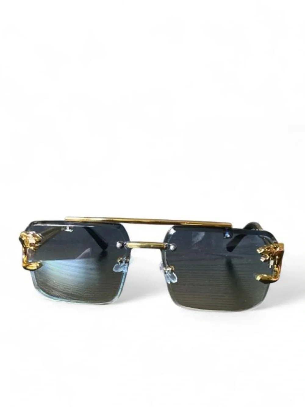 Light Blue Lens Rimless Sunglasses